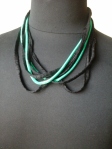 collana tessile allungabile con catena in maglia metallica verde brillante 8 euro